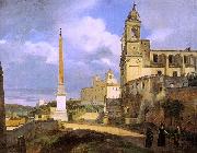 Francois-Marius Granet The Church of Trinita dei Monti in Rome Spain oil painting reproduction